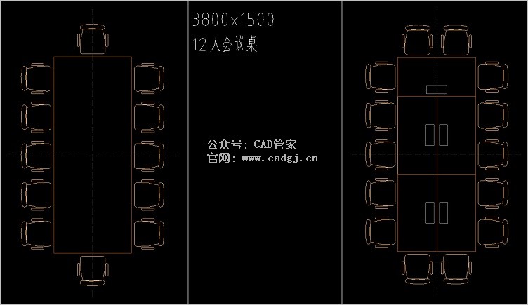 图片[5]-办公桌、会议桌、沙发、电器CAD工装素材图库-CAD管家