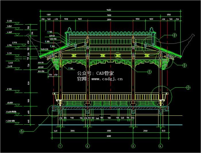 图片[3]-CAD图库工装室外园林古建模块CAD图纸下载-CAD管家