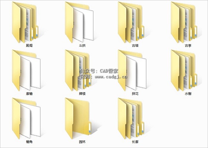 图片[6]-CAD图库工装室外园林古建模块CAD图纸下载-CAD管家